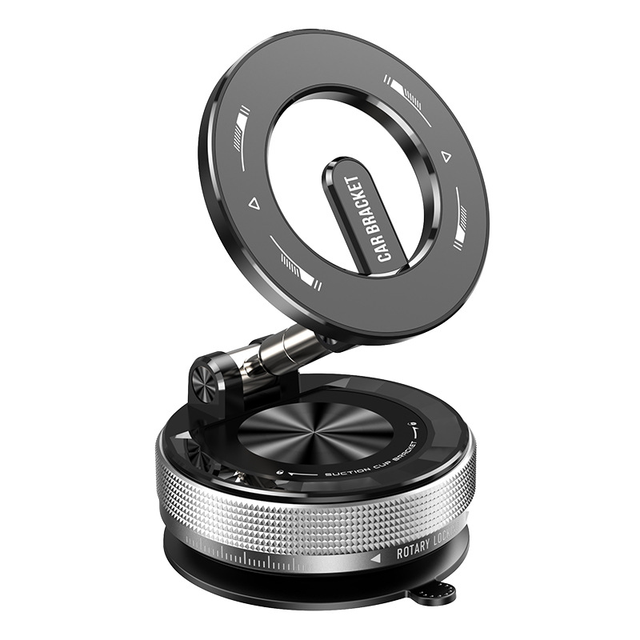 YTGEE Car Dashboard Mobile Mount 360 Degree Rotation Foldable Vacuum Suction up Magnetic Car Phone Holder for iPhone 16 Pro Max