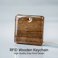 Bague NFC Intelligente en Bois Époxy, Porte-clés RFID, Étiquette NFC, Logo Personnalisé, Accès à la Salle de Sport, Vente en Gros