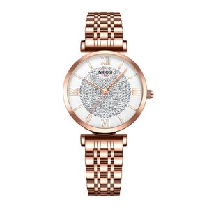 Montre-bracelet pour femme 2533, luxe, boîtier en acier inoxydable 32 mm, verre en cristal de quartz, étanche 3 BAR, personnalisable - Product Image 1