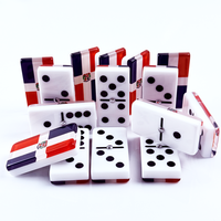 Dominos Double Six, 28 pièces, blocs de construction en acrylique non toxiques, jouet éducatif pour enfants, jeu de logique