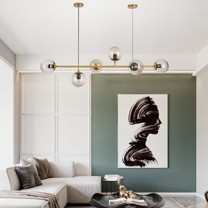 Nordique led soufflé à la main en <span class=keywords><strong>verre</strong></span> <span class=keywords><strong>fumé</strong></span> gris boules suspendus pendentif <span class=keywords><strong>lampe</strong></span> - Product Image 4