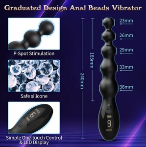 Vibrador de 9 Frecuencias con Bolas Anales, Silencioso, Recargable por USB, 100% Impermeable, Estimulador de Punto G, Tapón Anal, Juguetes Eróticos <span class=keywords><strong>para</strong></span> <span class=keywords><strong>Parejas</strong></span> - Product Image 3