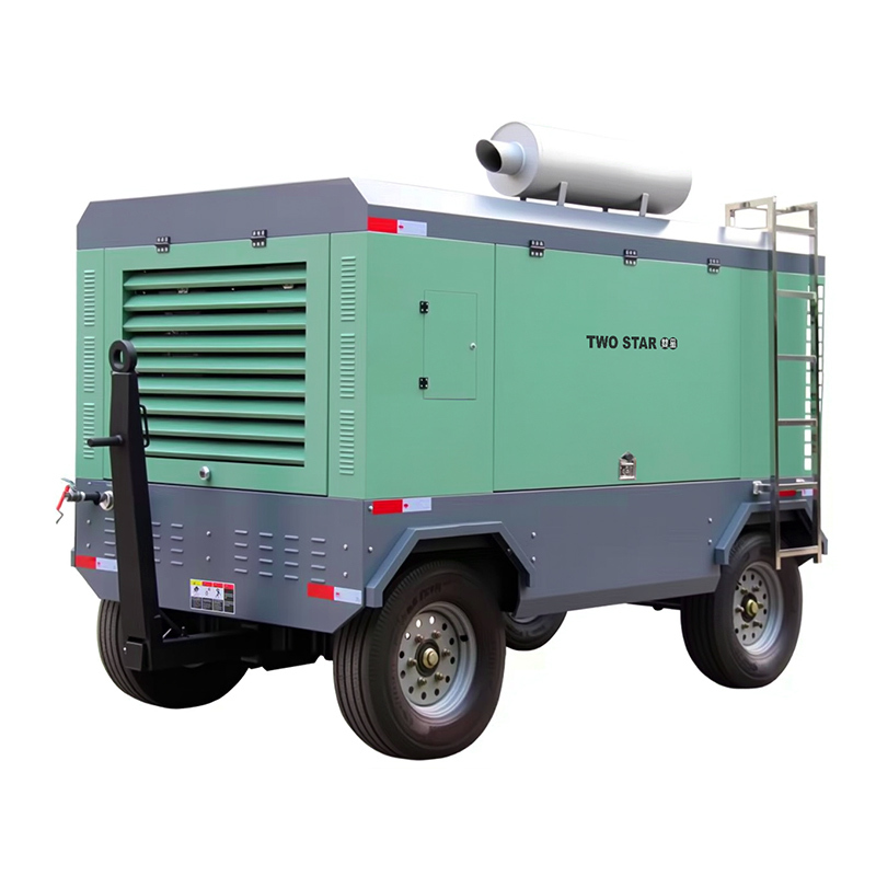 Diesel Mobile Air Compressor Low Fuel