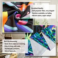 Squelette trippant de lumière noire réactive UV personnalisé tenture murale imprimée tapisserie tricotée pour la décoration intérieure