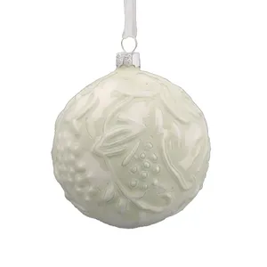 Ornamento de llave de Navidad en forma de bola para decoración interior, adornos colgantes de árbol de Navidad de cristal, novedad