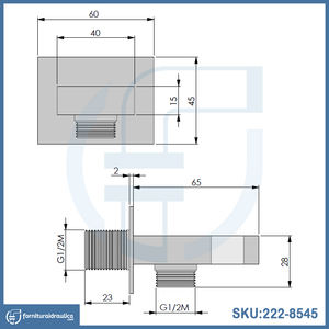 Robinet d'arrivée d'eau de douche moderne en laiton 1/2M x 1/2M avec support, accessoire de robinetterie pressurisée pour salle de bain et hôtel, échantillon gratuit disponible - Product Image 2