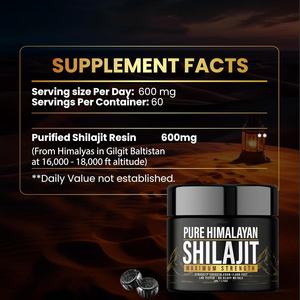 Suplementos Herbales de Vitaminas y Minerales Complejos ODM/OEM de Marca Privada para Adultos, Shilajit Natural del Himalaya para Apoyo Energético - Product Image 6