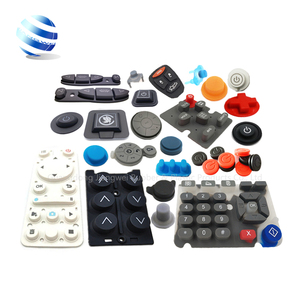 Custom small radio joystick conductive electronics switch cover cap top push silicone rubber buttons