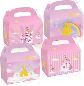12 pièces <span class=keywords><strong>princesse</strong></span> boîtes à friandises rose <span class=keywords><strong>princesse</strong></span> château coffrets cadeaux petite <span class=keywords><strong>princesse</strong></span> boîtes à cadeaux avec poignée pour anniversaire bébé douche - Product Image 1