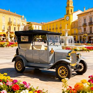 Antik stil Golf arabası 5 kişilik elektrikli tesis aracı - Product Image 5