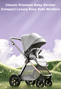 Passeggino 3-in-1 di Lusso in Lega di Alluminio Pieghevole, Carrozzina Multifunzionale con <span class=keywords><strong>Seggiolino</strong></span> <span class=keywords><strong>Auto</strong></span> per Bambini da 0-3 Anni - Product Image 5