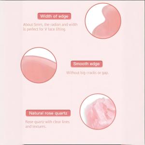 Haute Qualité Naturel Rose Quartz Jade Gua Sha Pierre Private Label Cristal Rouleau Masseur Facial avec Boîtes - Product Image 5