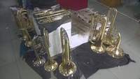 Katup Kompensasi EUPHONIUM MODEL Bb/F Kuningan Kunci B Lapisan Emas OEM