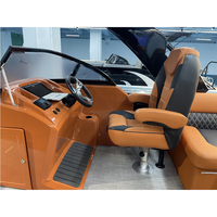 2025 Vente Flash Bateau Ponton/Fibre de Verre en Aluminium S-22ft avec Moteur Hors-Bord pour Pêche en Famille