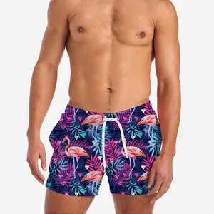 Pantalones cortos de playa sublimados de secado rápido de verano personalizados, calzoncillos de playa para hombre, bañadores, bañadores