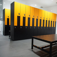 CARTMAY Z Forme Étanche Employé Vêtements Armoires HPL Phénolique Sport Gym Stockage Casiers Personnalisés Avec Bancs