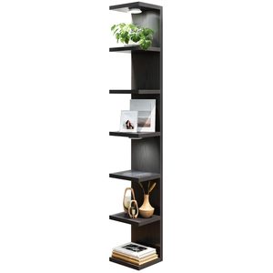 <strong>Floating</strong> <strong>Shelves</strong> <strong>Black</strong> Wall Decor 7 Tier Wall <strong>Shelf</strong> Unit with LED Lights Lack <strong>Shelf</strong> for Home Organizer - Product Image 1