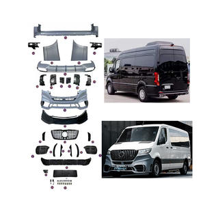 Kit Carrozzeria W907 <span class=keywords><strong>910</strong></span> Trasformazione Modello GT con Gruppo Paraurti Anteriore e Posteriore con Griglia per Mercedes <span class=keywords><strong>Sprinter</strong></span> - Product Image 1