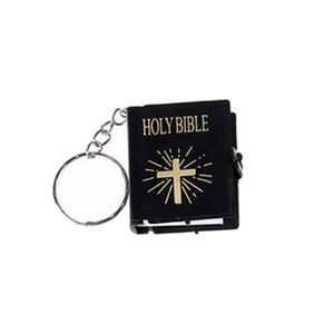 Divertido Llavero con Diseño de Biblia Cristiana en Inglés, Color Negro, Blanco y Dorado - Product Image 3