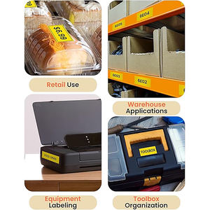 Cinta de Etiquetas Compatible con <span class=keywords><strong>Brother</strong></span> Tze-651 (24 mm, Negro sobre Amarillo) - Product Image 2