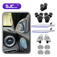 Accessoires de ventilation automobile SJC pour Mercedes-Benz Classe C W205 GLC X253 2015-2021 LHD/RHD, mise à niveau de l'éclairage d'ambiance de voiture en 64 couleurs