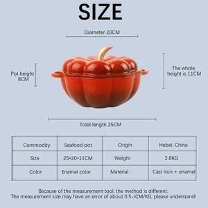 <span class=keywords><strong>Meilleure</strong></span> vente Casserole <span class=keywords><strong>de</strong></span> tomates en fonte émaillée en forme <span class=keywords><strong>de</strong></span> légumes Cocotte <span class=keywords><strong>de</strong></span> citrouille en fonte Casserole <span class=keywords><strong>de</strong></span> tomates - Product Image 4