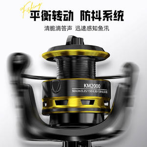 Moulinet de pêche spinning Km7000 en métal pour la pêche en surfcasting en mer et sur la plage, avec bobine inclinée et performances de lancer longue distance - Product Image 3