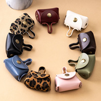 Élégant mini porte-monnaie en cuir PU avec porte-clés, chic petit portefeuille pour monnaie, pendentif sac, étanche, support de billets, décoration