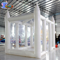 Tente Gonflable Transparente Château, Imperméable, Portable, Anti-UV, Durable, Quatre Saisons, pour Événements et Publicité – Meilleure Vente