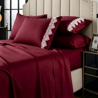 Parure de lit King Size en dentelle de luxe, 6 pièces, 100% polyester, écologique, 400 fils, sans plis, durable, moderne, pour appartement, toutes saisons, confortable