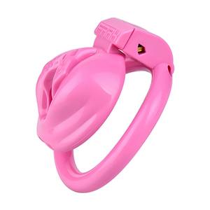 FRRK Resina ABS Rosa Dispositivo de Castidad Masculina Pene Lock In <span class=keywords><strong>Lust</strong></span> Cock Cage Strapon Con Cinturón Pene Cage BDSM Bondage Dispositivo de Castidad - Product Image 4