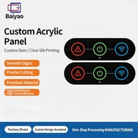 Panneau de contrôle avant en acrylique OEM découpé CNC, avec superposition graphique sérigraphiée, pour écran d'affichage PC et cache de fenêtre pour haut-parleurs audio
