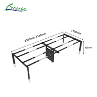Cadre de bureau métallique anti-tremblement, pieds de poste de travail modulaires extensibles pour mobilier informatique de bureau commercial