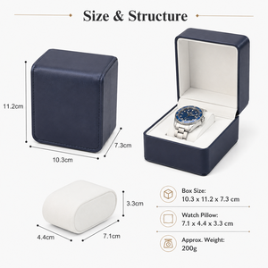 Luxury PU <b>Leather</b> Watch Packaging <b>Box</b> Custom Logo Single Watch Display Gift Case with Soft Cushion for <b>Jewelry</b> New Watch <b>Box</b> Pro - Product Image 2