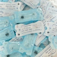 Flacon en verre pharmaceutique cylindrique avec emballage individuel, bouchon en caoutchouc, capuchon en aluminium