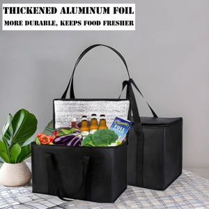 Sacs isothermes réutilisables pour courses, panier de pique-nique extra-large, sac isotherme pliable, sac isotherme pour livraison de pizzas - Product Image 5