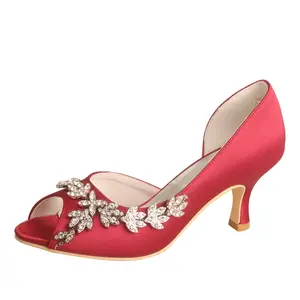 Trendy Ladies Wholesale Shoes Red Bride