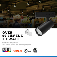 Rail Light Gallery Store Éclairage sur rail LED 30W 40W Spot Bon prix disponible en blanc chaud blanc froid avec certification CE SAA