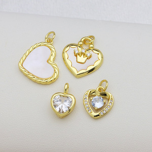 Colgante de Joyería DIY Chapado en Oro de 18K con Diseño de Sombrero Vaquero del Oeste, Corazón, Amor Infinito, Rosa y Flor - Product Image 3