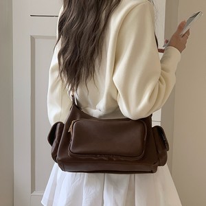 Bolso Bandolera Cuadrado Horizontal Negro para Mujer, Cierre de Cremallera, Portátil, para Uso Diario, Primavera 2025 - Product Image 3