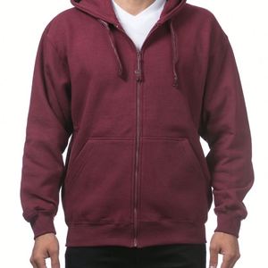 Sweat à capuche épais pour homme, de haute qualité, personnalisé, pour l'hiver, avec fermeture éclair sur le devant et deux poches avant - Product Image 2