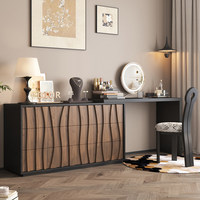 Table de maquillage vintage en bois massif avec tiroir intégré, miroir et plateau réglable – Luxe et haute qualité
