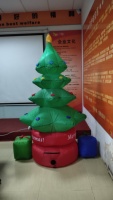 Sapin de Noël gonflable de 8 pieds avec lumières LED, sapin de Noël rotatif pour décoration extérieure/intérieure