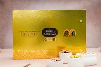 Boîte à dessert personnalisée bleue de petite taille, emballage jetable pour beignets, pâtisserie, boîte carrée vide pour baklava