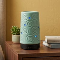 Vase électrique en céramique 100ml diffuseur d'huiles essentielles désodorisant à LED humidificateur domestique écologique avec 1 an de garantie