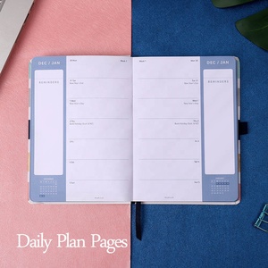 2020-2021 Impresión personal de tapa dura de cuero A4 B6 A5 Diario diario semanal mensual para hacer planificador de lista con calendario - Product Image 3