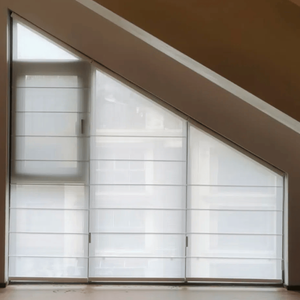 Được xây dựng trong điện rèm cửa sổ bất thường Roman Rèm cho hình tam giác và <span class=keywords><strong>ARC</strong></span> hình Windows Đồng bằng kỹ thuật Roman Shades - Product Image 2