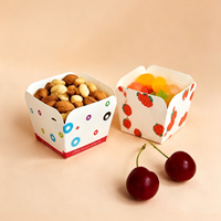 Mini gobelets à dessert carrés écologiques jetables en papier de qualité alimentaire à paroi simple 50x50mm avec impression sérigraphiée sur le thème de la tequila