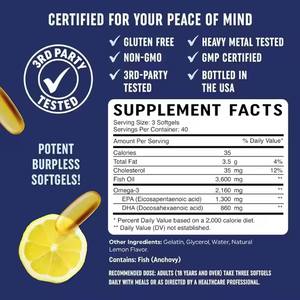 โอเมก้า 3 1000 มก. EPA DHA 18/12 น้ำมันปลาแบบซอฟต์เจล แคปซูล - Product Image 5