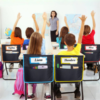 Poches de chaise pour salle de classe 12 Pack Chairback Buddy Pocket Chart Seat Back Organizer Student Storage With Label Slot